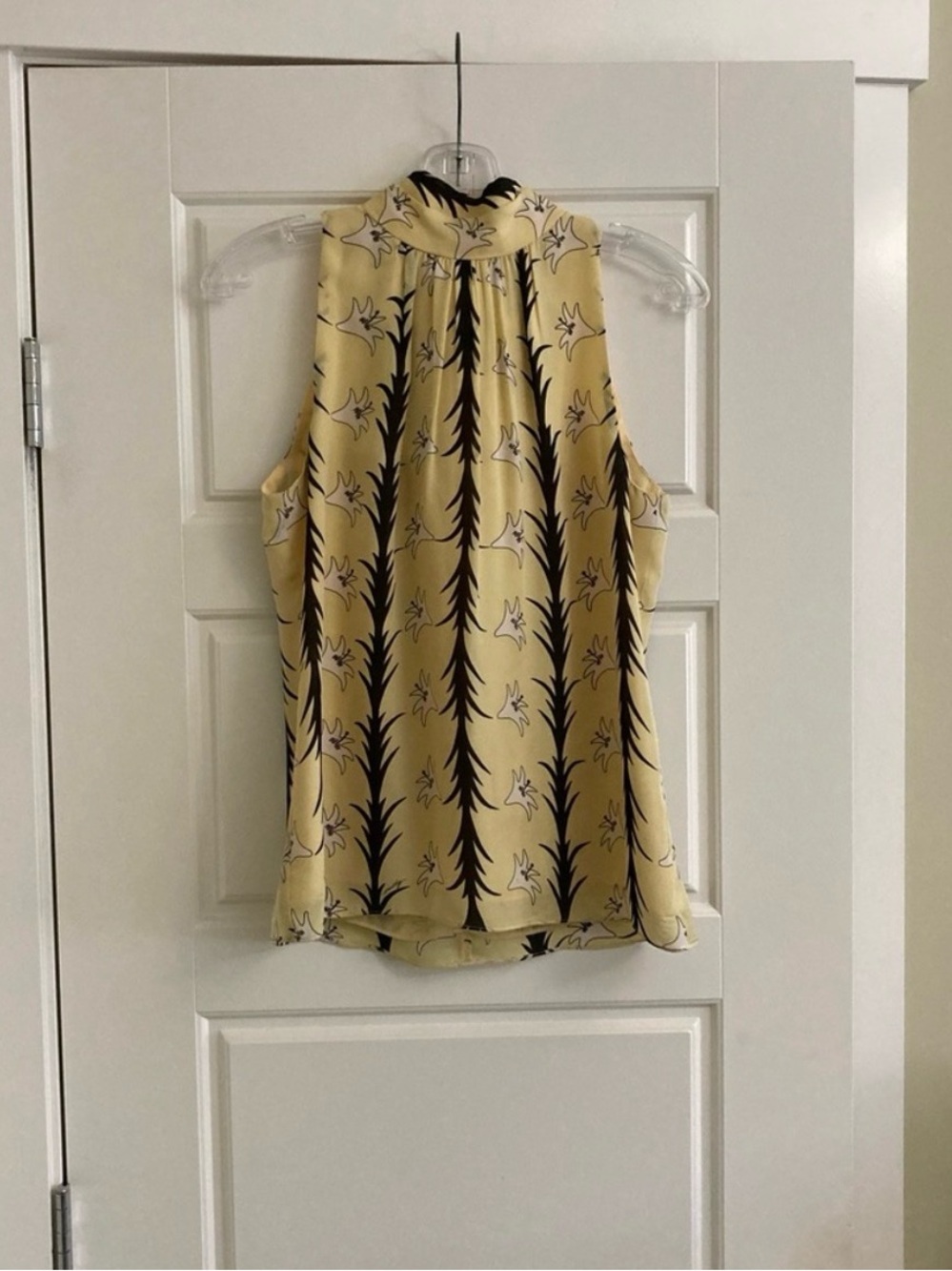 Milly Yellow and Black Floral High Neck Camisole